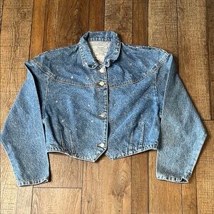 Jordache 80’s vintage Jean jacket with bling